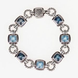 David Yurman Renaissance SS Blue Topaz Bracelet